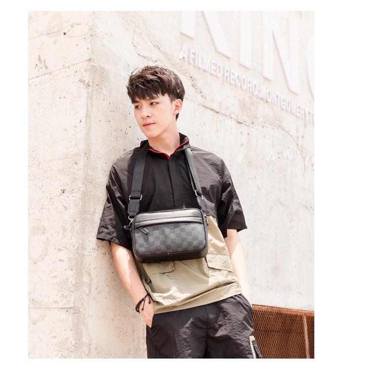 Product Introduction of Túi đeo chéo Học sinh caro cao cấp da loại 1 đẹp dẻo mịn F53 [Hình thật] Bag 23