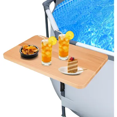 Pool Shelf For Above Ground Pool In-Pool Side Table By Homecrest - Yard ...