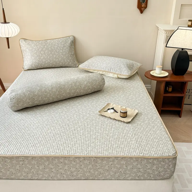 Bộ ga gối tencel lụa trần bông set Tencel lụa hàn ga gối trần bông tặng kèm vỏ ôm xinh xỉu 3