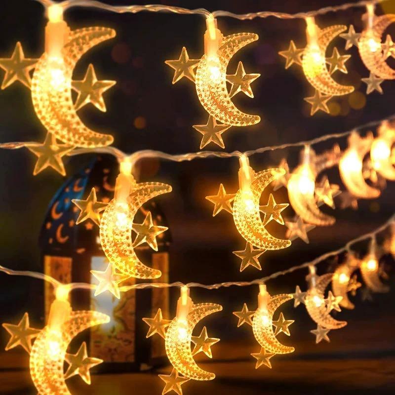 Product Introduction of LED String Decorative String Lights, Star Companion Moon Lights, Outdoor Courtyard LightsFestive Atmosphere Lights, Star Moon Castle Palace Moon Colored Lights, Curtain Lights, Leather String Lights Hanging Light 22