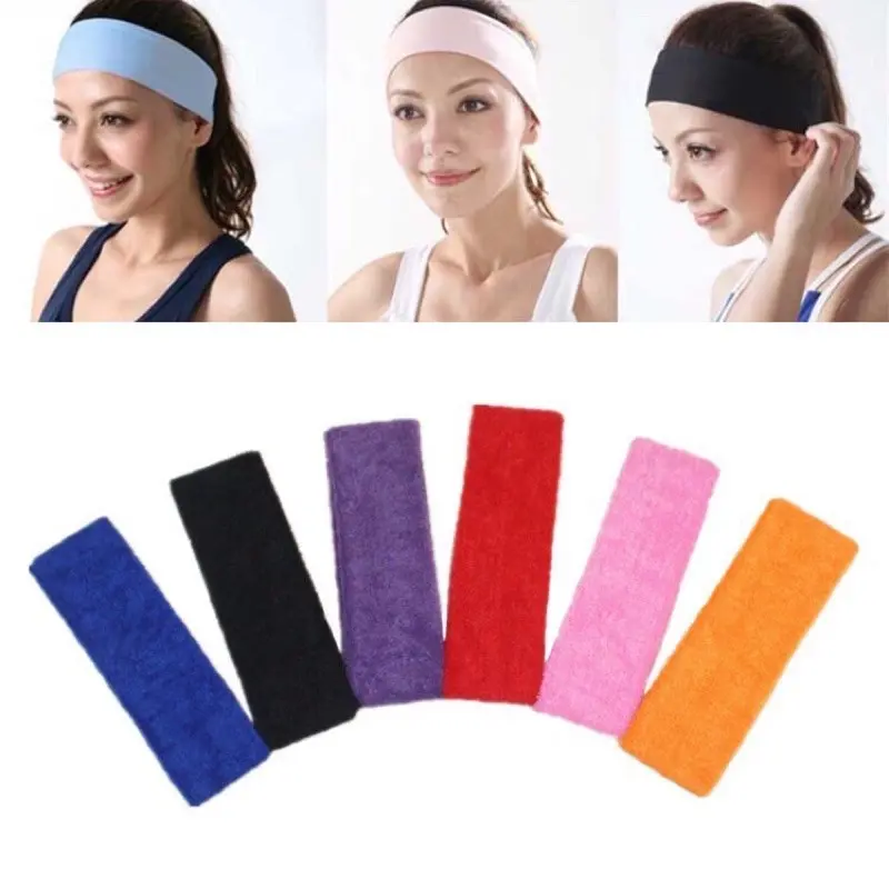 Sport turban yoga sweat headband gym for men and women Yoga Sweatband Elastic Hair Accessories Hairband