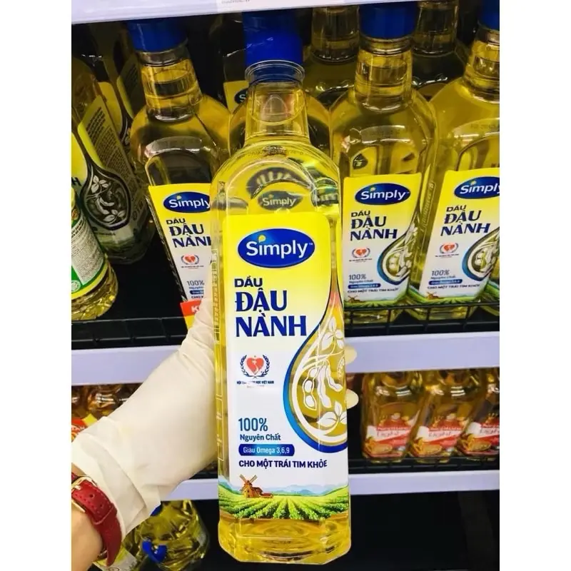 Dầu đậu nành Simly 1L thơm ngon - Dầu Ăn 0