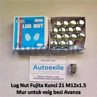 Gambar Mur Roda Racing Fujita Panjang 25mm Kunci 21 M12x1.5 Drat Lug Nut untuk Velg Besi Mobil Avanza - Silver dari Autoexile Kota Medan 1 Tokopedia