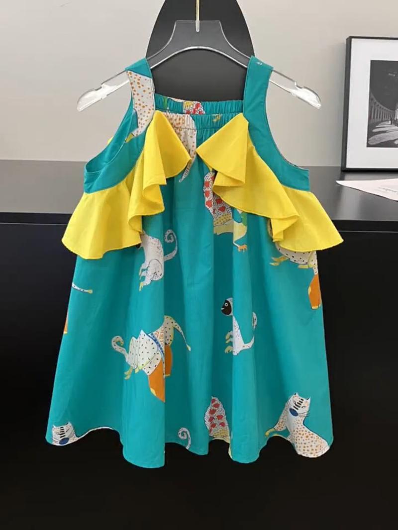 Product Introduction of Girls' Summer Dress Little Girl Princess Dress Korean Style Loose Casual T-Shirt Dress for Big Kids Summer Thin Style 21