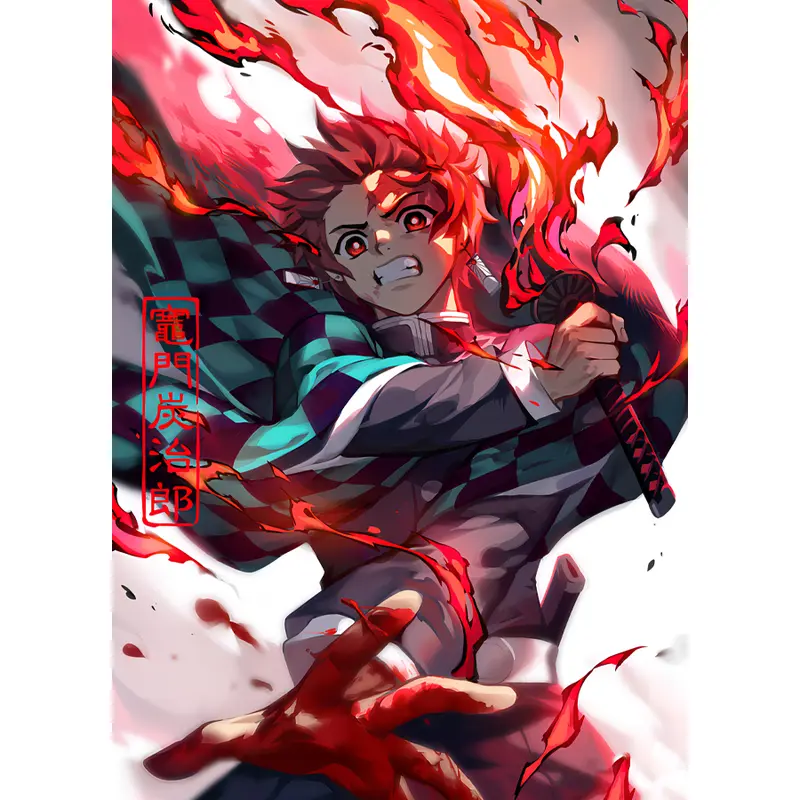 Poster Dán Tường A3 A4 Kimetsu No Yaiba | Sẵn Keo Mặt Sau 2