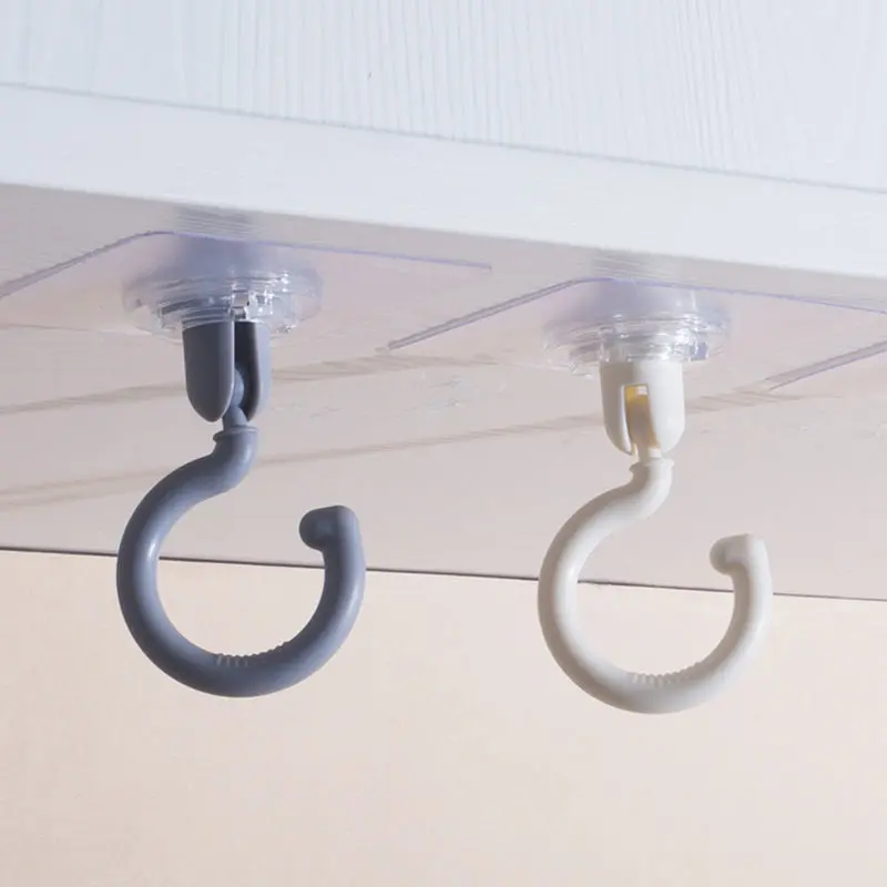 Heavy Duty Adhesive Hook 360 ° Rotating Ceiling Hook Wall Hanging Hook By Back Coat Hook [Wholesale] Kitchen Organiser