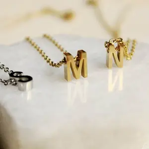 S-602 COD Kalung Huruf Rantai Trend Fashion Accessories Wanita Premium Quality gold perempuan Perhiasan