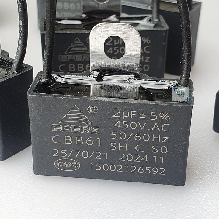Tụ Điện 2uF 400V-450V AC Linh Kiện Thay Thế Quạt Điện Loại 1