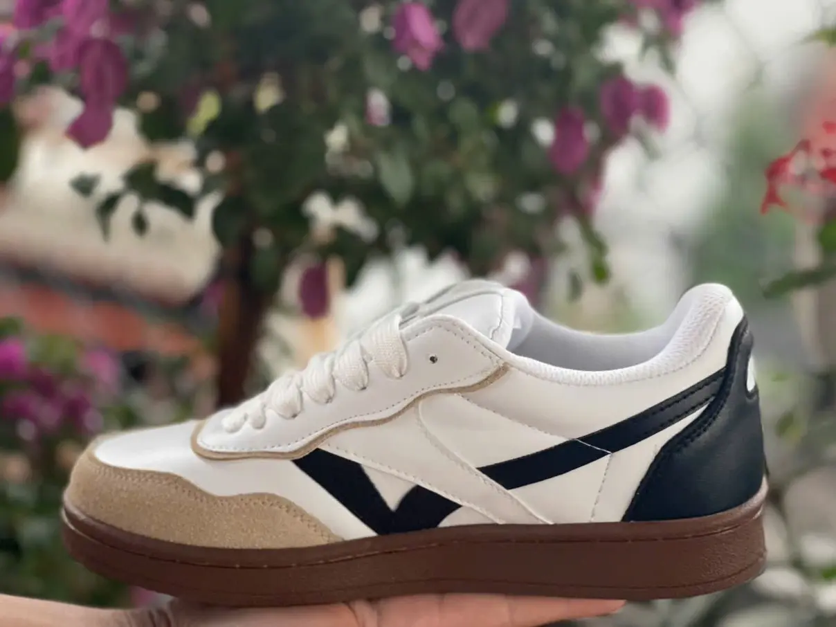 Giày Sneaker Unisex Leone  Đế Nâu Phối Da Lộn khâu Đế Bền bỉ size 36-44 Shoes