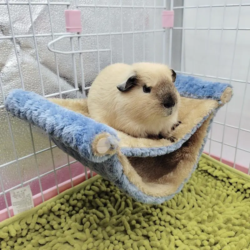 1PC Hamster Warm Hanging Bed Squirrel Hanging Nest Double Layer Warm  Bird's Nest Bed Hideaway Cave Bed Tent Small Pet Supplies