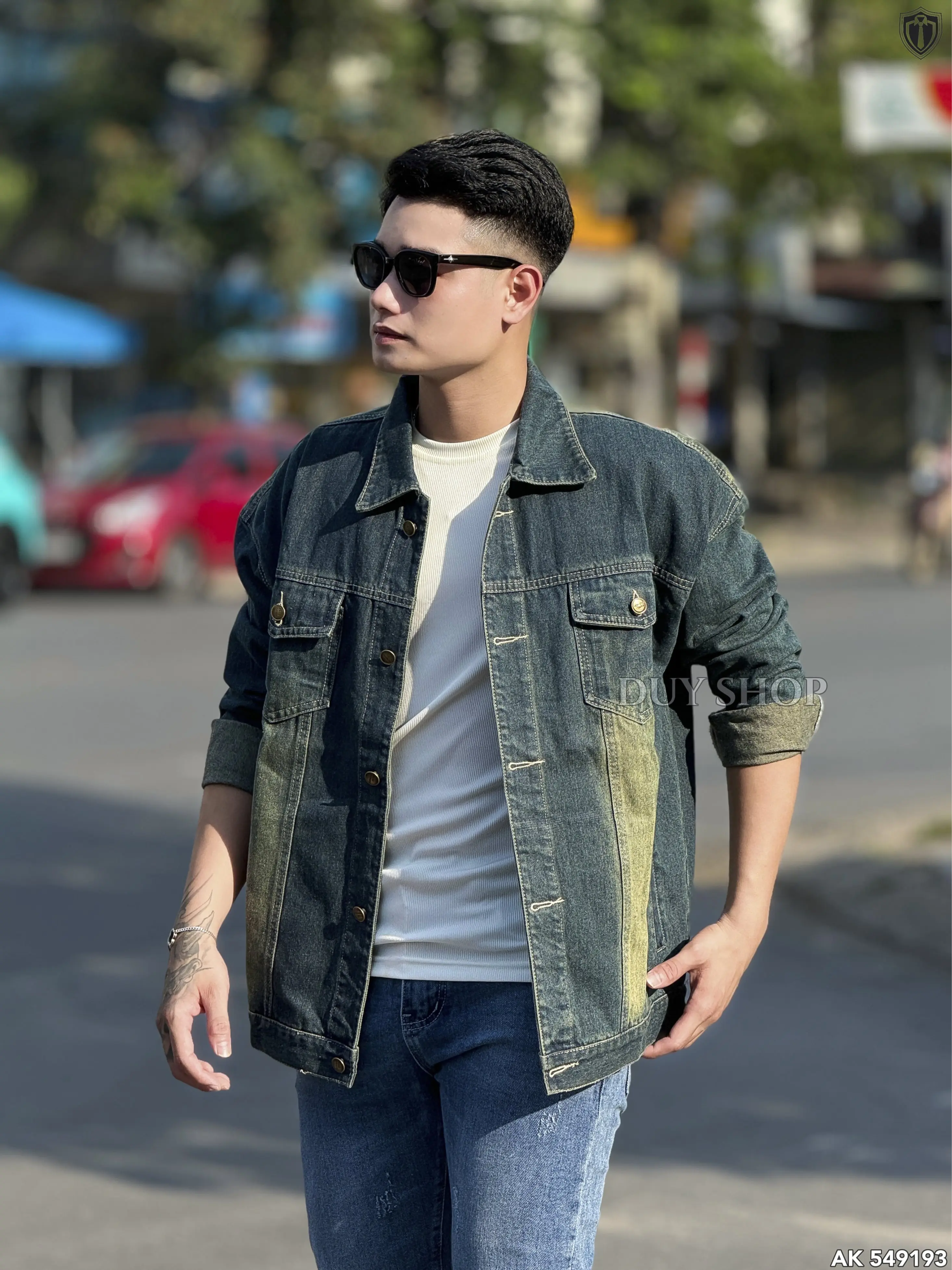 [DS-090] Áo khoác bò nam xanh than mài màu mới lạ trẻ trung [Duy Shop TN - 549193] Menswear Jean