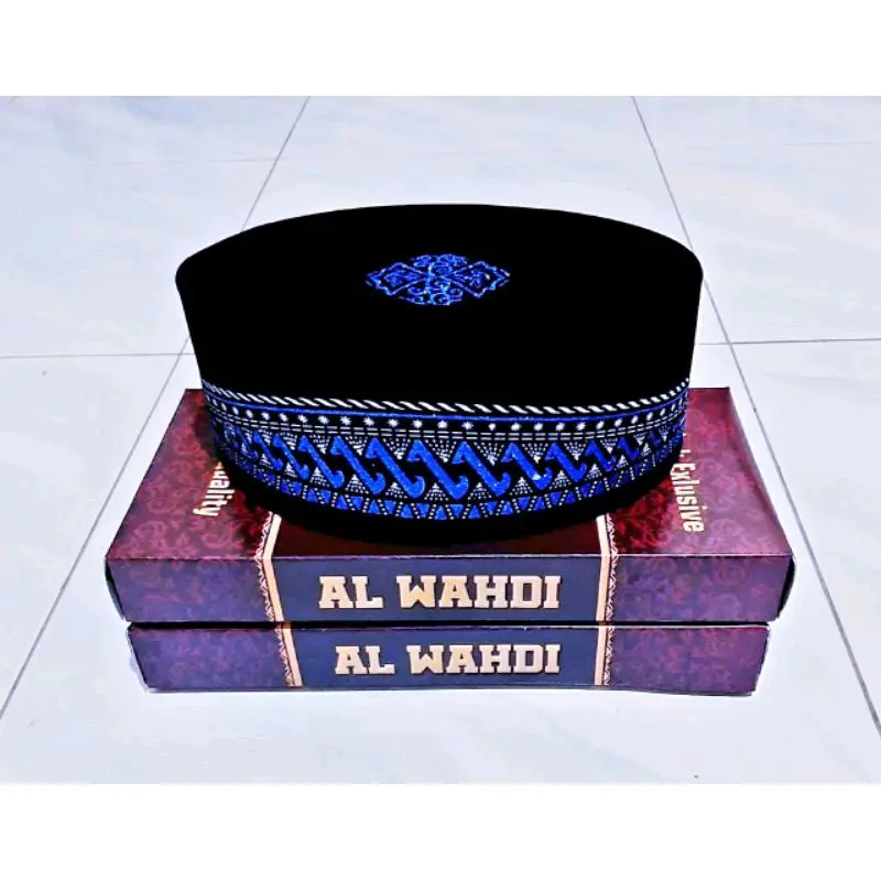 Peci Hitam Motif Anak Dan Dewasa Songkok Hitam Motif Batik Bordir 2