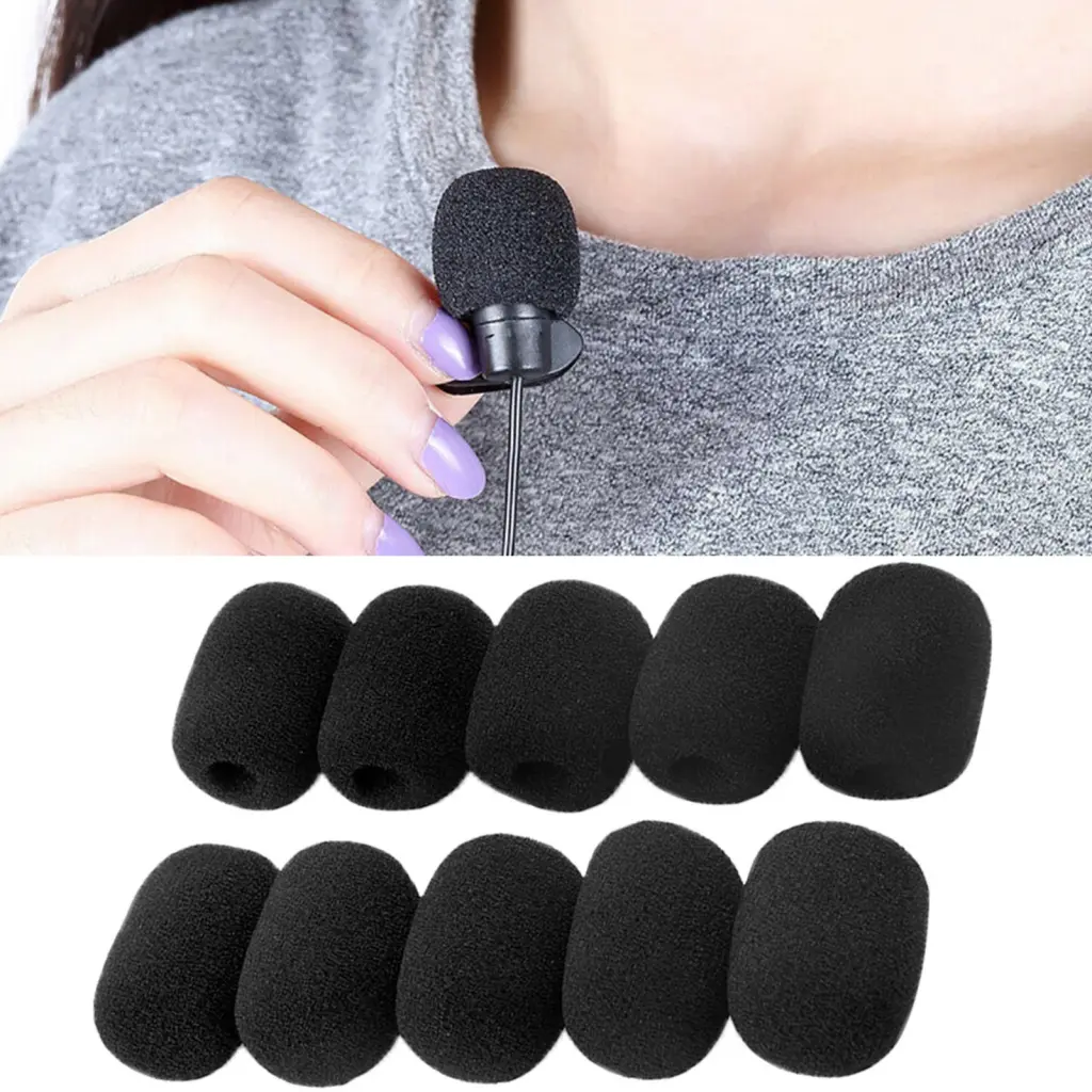 [Ready stock]- Microphone Cover Comfortable Wide Compatibility Microphone Foam Cover Headset Mic Windscreen Replacement for Interview Comfortable