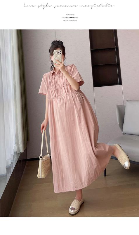 Product Introduction of P69350# Dress Pregnant Plus Size Dress For Women Nipped Waist Summer Slim New Arrival Pregnant Pregnancy Dress 11