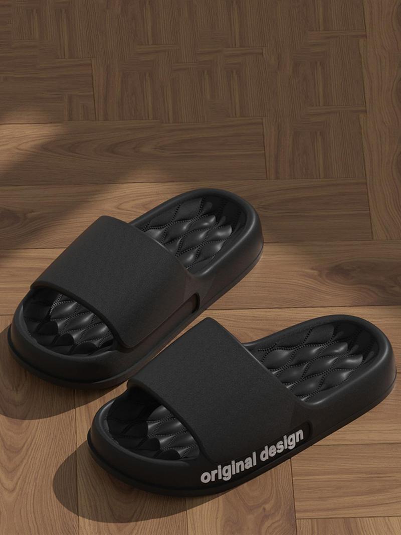 Product Introduction of Men's Casual Plain Color Slides, 1 Pair Lightweight Non-slip Soft Comfortable Home Slippers, Casual Trendy Slippers for Indoor & Outdoor Wear 13