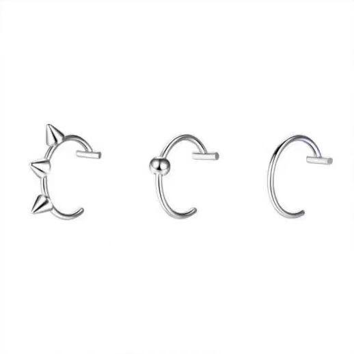 Nhẫn Môi Thép Titan, Không Cần Đục Lỗ, Vòng Môi Tráng Gương Cá Tính Độc Đáo Trang Sức Xỏ Lỗ Cô Gái Nóng Bỏng, Sản Xuất Trong Kho, Bán Buôn, Hàng Có Sẵn 4