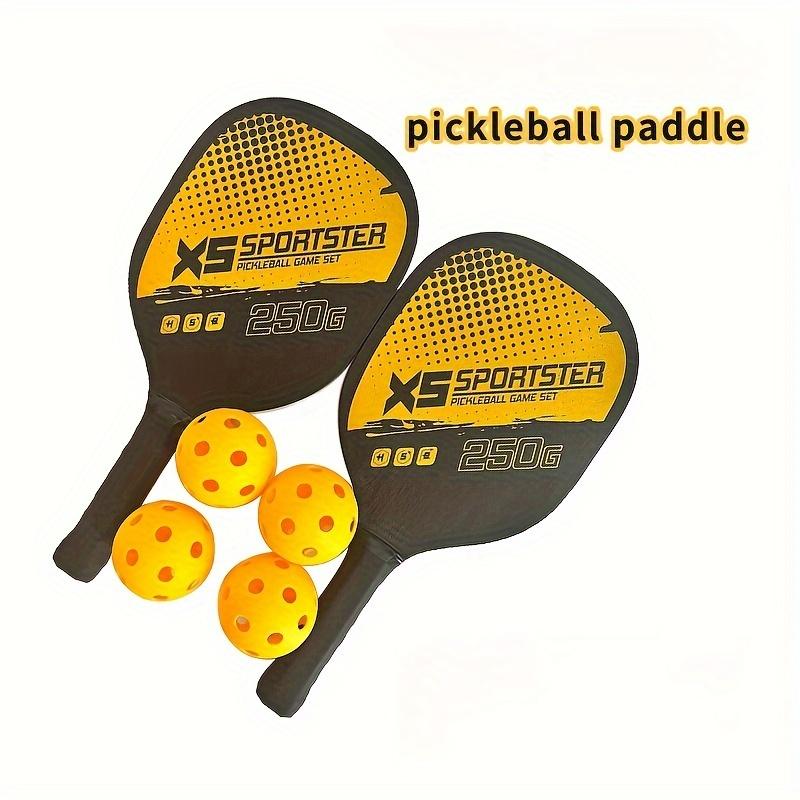 Product Introduction of 2pcs, Wooden Pickleball Rackets Set With Ball, Outdoor Sports Fitness Supplies 0
