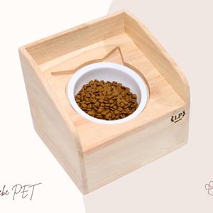 LP120 โต๊ะอาหารสัตว์เลี้ยง งานเนื้อไม้แท้เกรดA ถ้วยอาหารสัตว์เลี้ยง ถ้วยอาหารแมว ถ้วยอาหารสุนัข ถ้วยเซรามิกสัตว์เลี้ยง