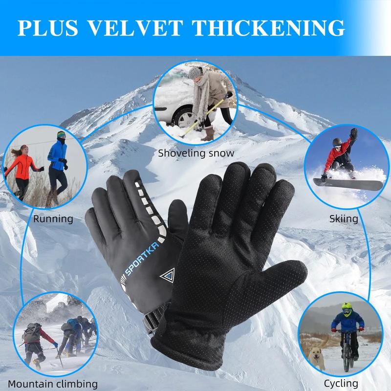 Product Introduction of Winter Cycling Gloves Men Outdoor Waterproof Skiing Riding Hiking Motorcycle Warm Mitten Gloves Unisex Thermal Sport Gloves 6