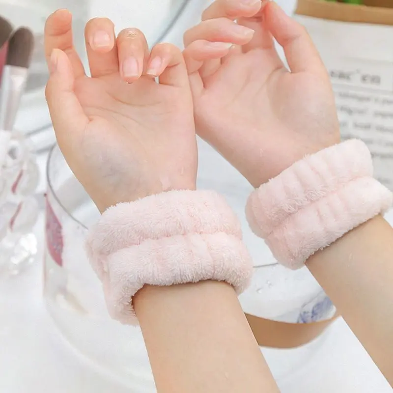Dây Đeo Cổ Tay Rửa Mặt, Chống Thấm Nước Và Chống Bắn Nước, Chống Ẩm, Dụng Cụ Hữu Ích, Bảo Vệ Cổ Tay Dày, Băng Đô Thể Thao, Dây Buộc Tóc Nhồi Bông, Thấm Hút Mồ Hôi 6