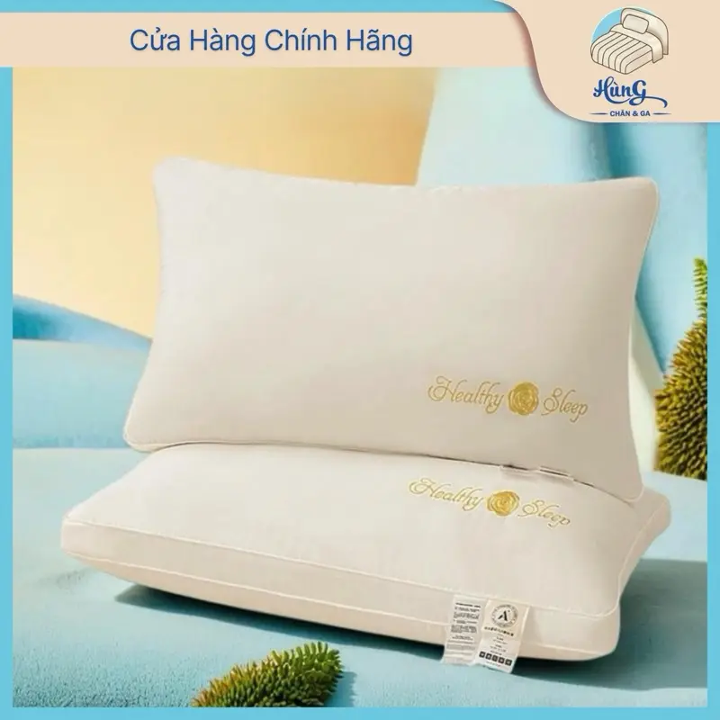 Ruột gối fiber bông lông vũ nhân tạo cao cấp thế hệ mới nặng 1,5kg :kích thước 48 x 74cm