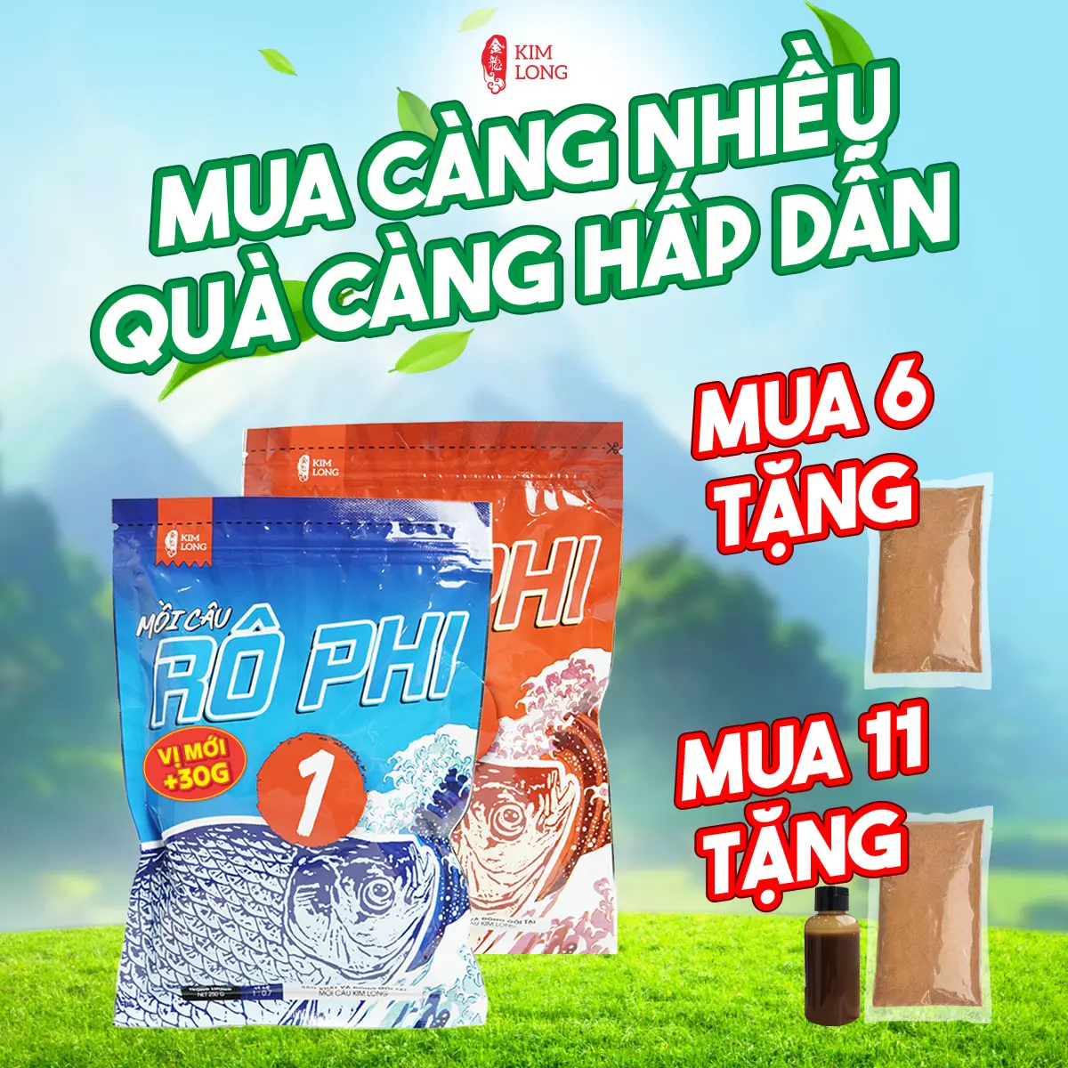 Mồi Câu Rô Phi KIM LONG - Chuyên Câu Rô Phi Dịch Vụ, Tự Nhiên, Mua Càng Nhiều, Giảm Càng Sâu