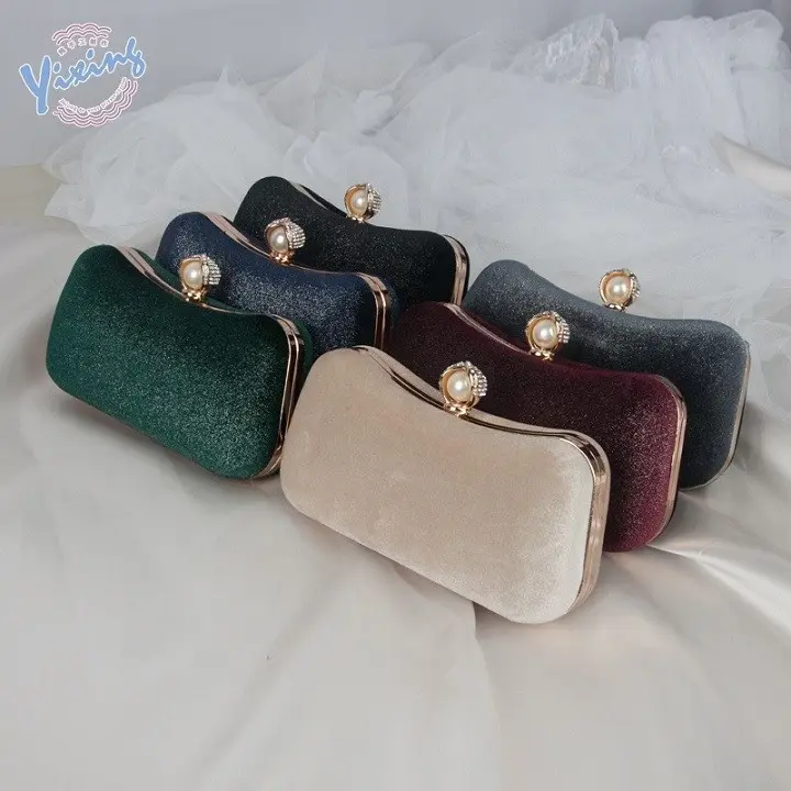 Clutch nữ vải nhung dự tiệc đính trai MIM CNT29 0