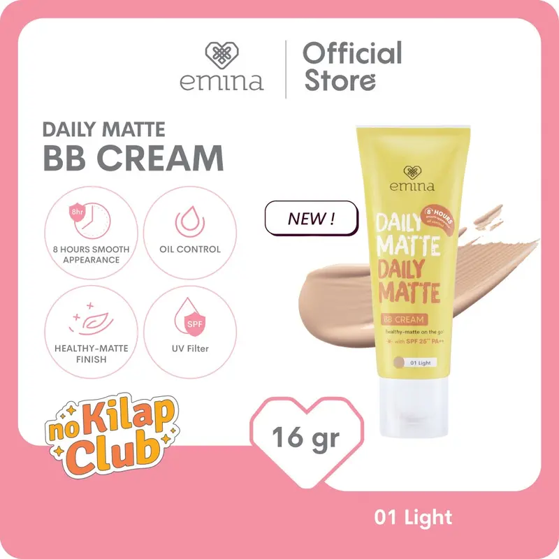 Emina Daily Matte BB Cream 16 g / tidak menimbulkan komedo/jerawat 2