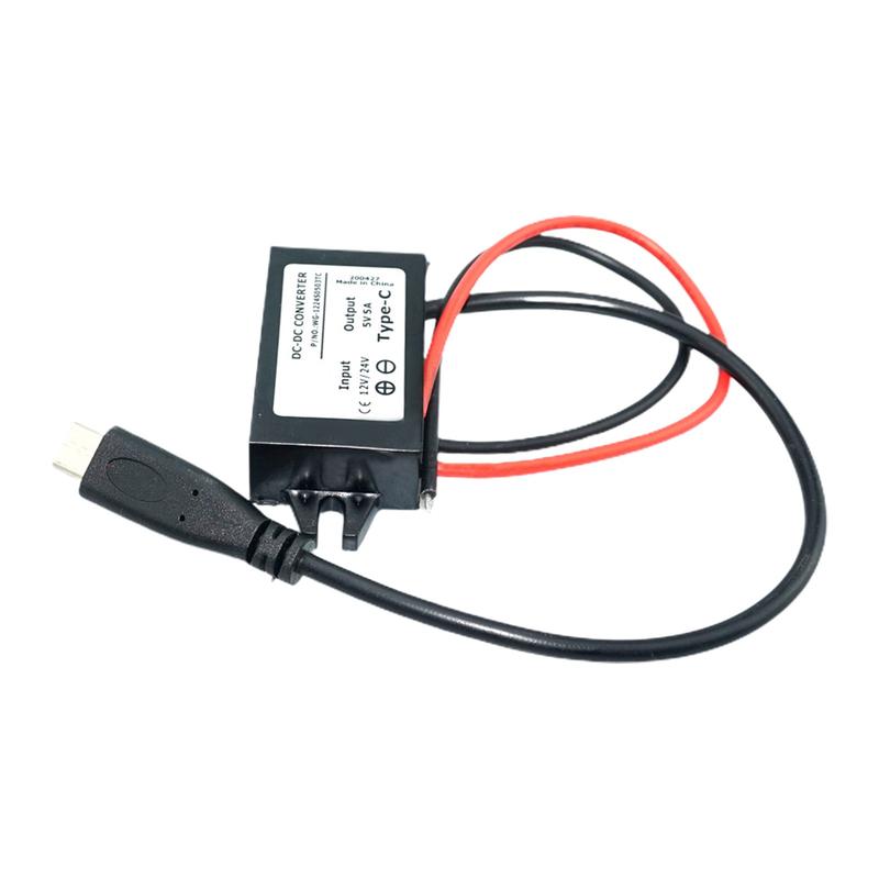 Eawfgtuw DC-DC Konverter 12V/24V auf 5V USB C 5A 25W Step-Down Modul Power Adapter IP68 Wasserdicht für Auto Elektronik Mobile Geräte Dash Cam Navigator Tablet Laptop