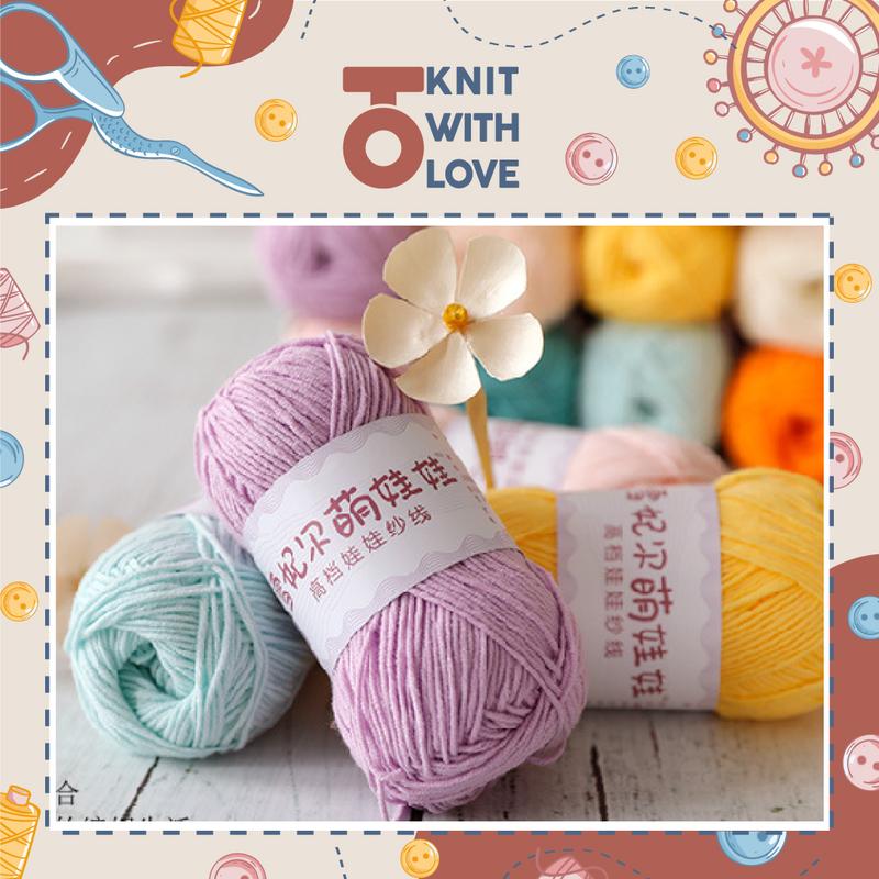 Len Baby Yarn Loại 1 cực mềm mại, không bai nhão, không xù, không phai màu, an toàn cho em bé 40gram