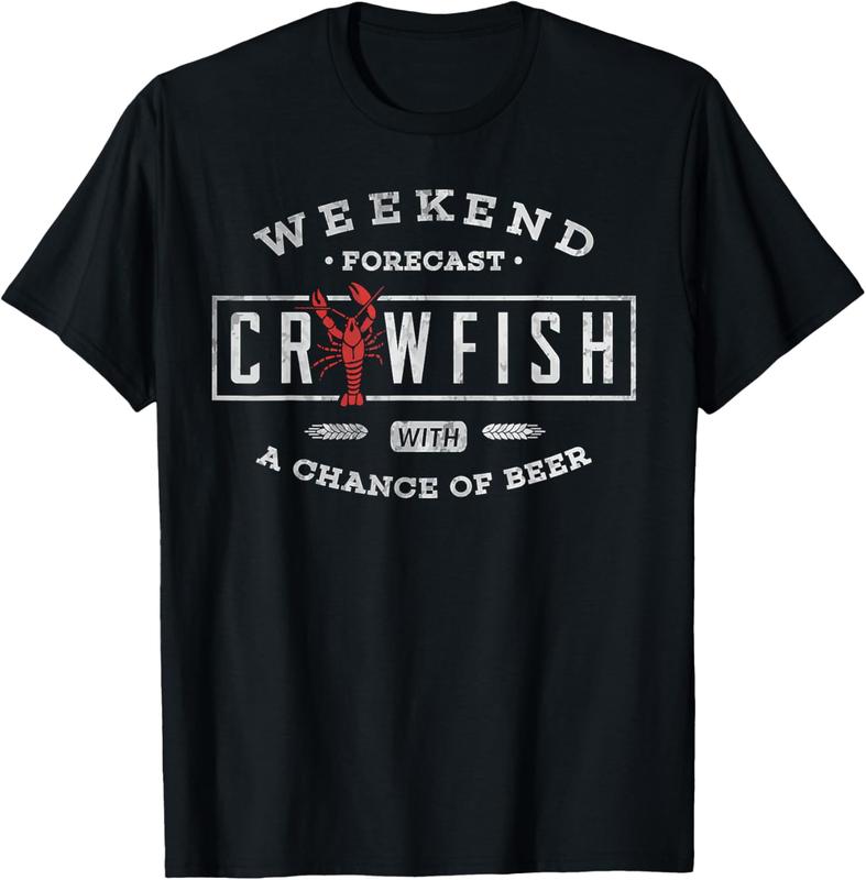 Crawfish T Shirt Weekend Forecast Cajun Boil And Beer Tee Crawfish T Shirt Weekend Forecast Cajun Boil And Beer Tee