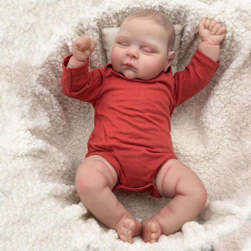 Product Introduction of Reborn Sleeping Doll, 19-inch Cute Well-dressed Newborn Dolls, Cuddly Realistic Doll Toys for Teens, Reborn Dolls Life-like Company Doll Anxiety Relief Toy for Gift,, Birthday Gifts Ideas 18