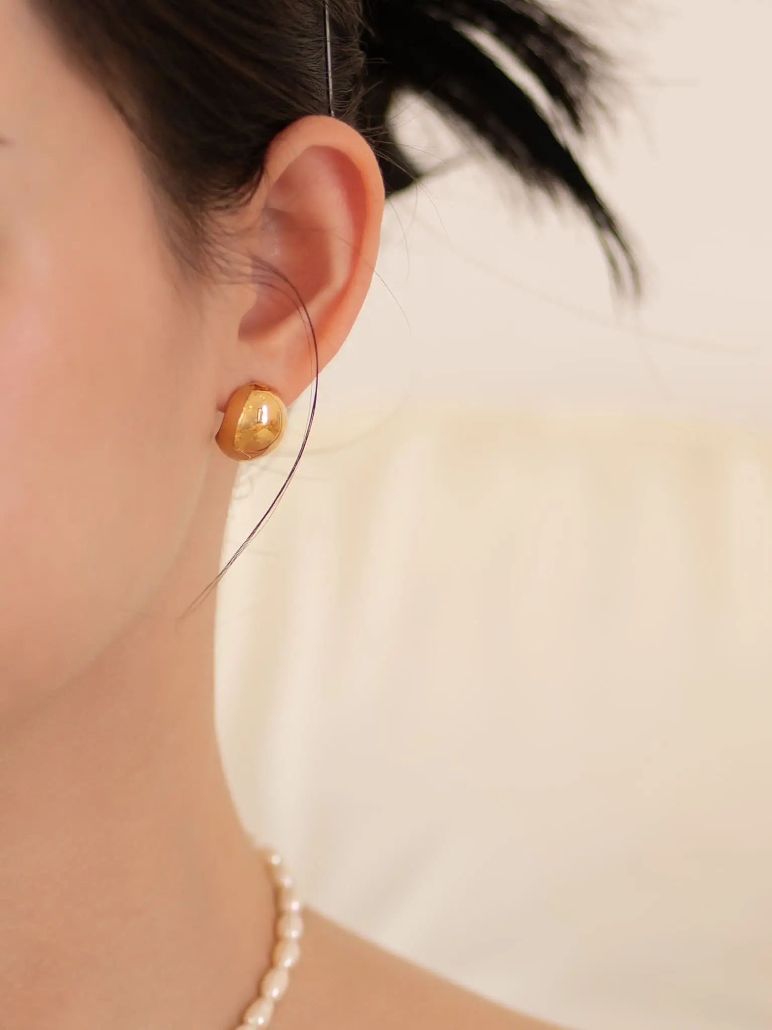 Khuyên Tai Nữ Pean, Bông Tai Dáng Hạt Đậu Thanh Lịch Basic NACY E11124