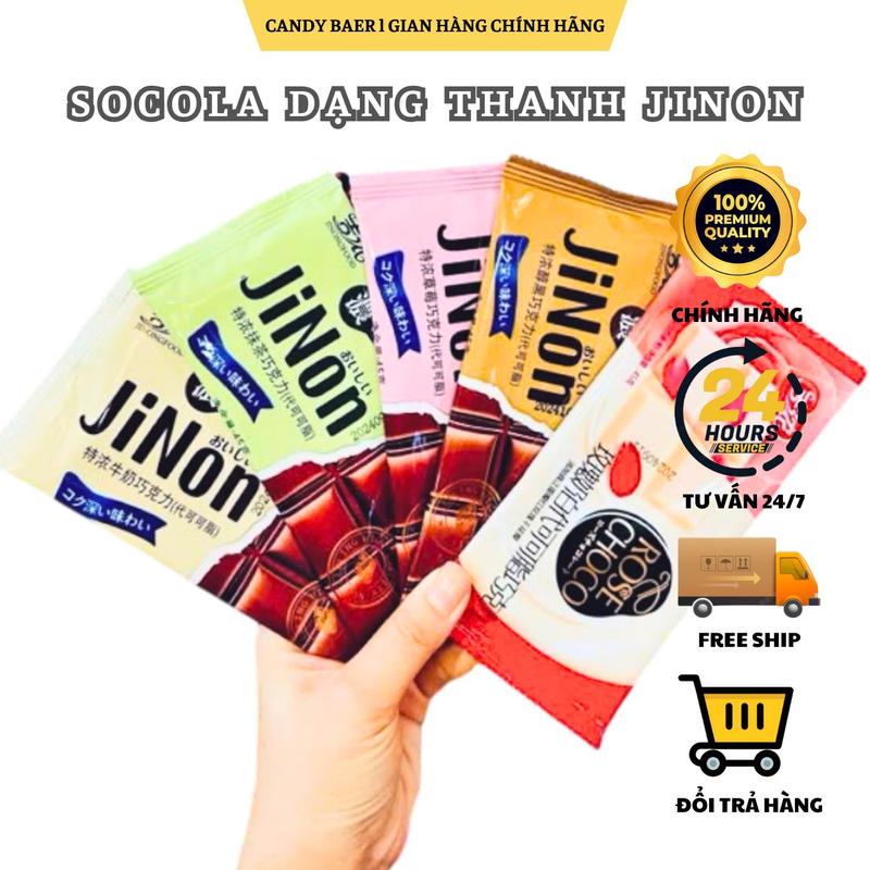  Kẹo Socola Jinon Dạng Thanh - Matcha Sữa Hoa Hồng Dâu Truyền Thống 