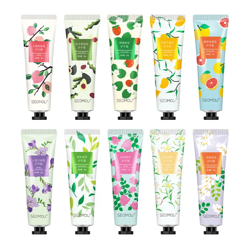 Hand Cream Fruit Plant Horse Oil Hand Cream Moisturizing Tender and Smooth Anti-Chapping Autumn and Winter Small Branch