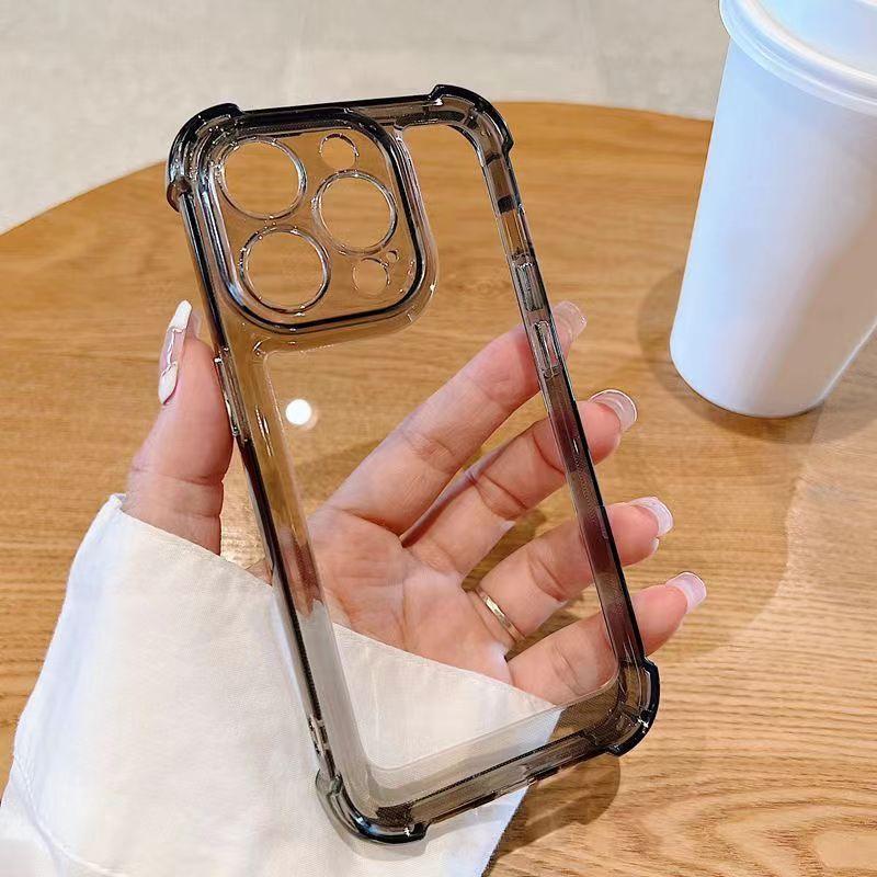 Ốp Điện Thoại Trong Suốt, Thiết Kế Đơn Giản, Tương Thích Với iPhone 13, 12, 11, Pro Max, 15, 14, 7, 8 Plus, X, XR, XS MAX, SE 2020, Chất Liệu Silicon TPU Mềm, Bốn Góc, Chống Rơi, Ốp Bảo Vệ 4