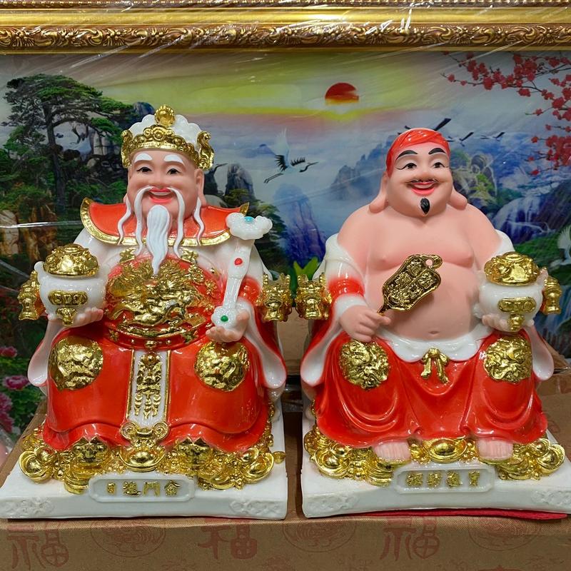 Tượng thờ  Thần Tài - Ông Địa - Thần Tiền phú quý Nhiều màu sắc nhiều kích thước