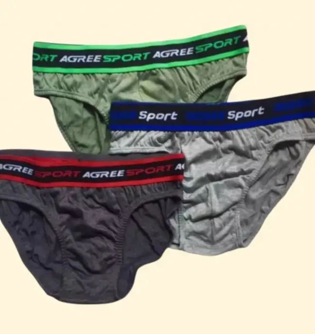 3 PCS CELANA DALAM PRIA DEWASA //SATU KOTAK ISI 3 CD PRIA DEWASA //MEN''S BRIEF-AGREE SPORT Boxer Katun 0
