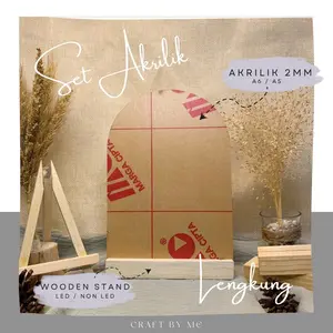 SET AKRILIK PENYANGGA / SET AKRILIK POLOS / 1SET AKRILIK POLOS BENING 2mm