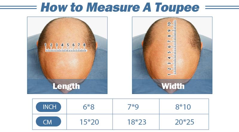 Product Introduction of K.S WIGS Fine Mono Human Hair Wig Men Toupee 120% Density Natural Wig Hair System Human Hair Toupee 1B# for Men Male Wig Hair 7