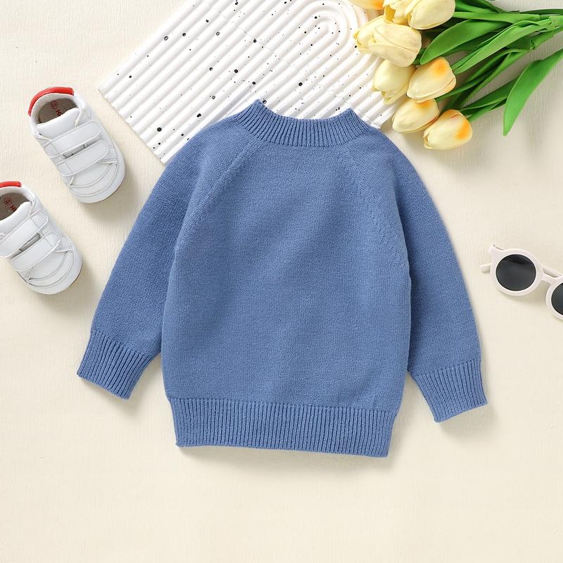 Product Introduction of Toddler Autumn Winter Knit Sweaters Long Sleeve Round Neck Solid Color Knitwears 66