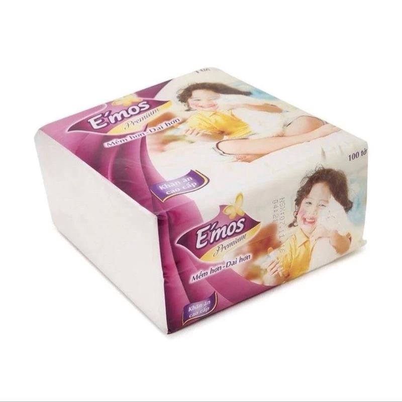 5 gói giấy ăn vuông emos Giấy Vệ Sinh -1 gói khoảng 70 tờ