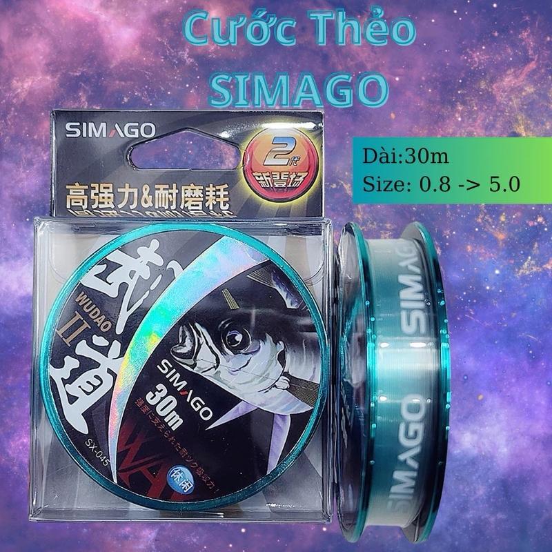 ￼Cước thẻo simago 30m màu trắng chuyên làm thẻo câu đài 