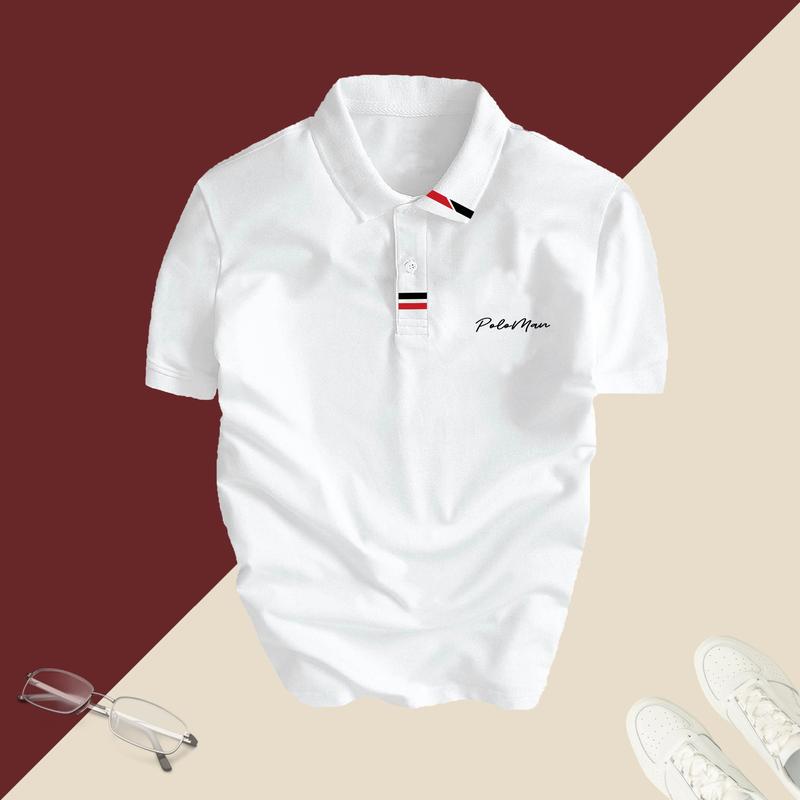   Gin Shop  Áo Thun Polo Nam Nữ Chất Liệu CVC Cá Sấu Phong Cách San Trọng Dễ Phối Đồ Nam Tính - Poloman 14 
