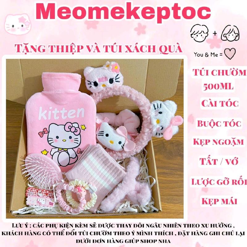 Bộ quà tặng bạn gái ngày dâu rụng túi chườm bụng 500ML dễ thương, tinh tế ngọt ngào