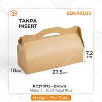 Gambar Roll Cake Box, Packaging, Kotak Kue, Gable Box - RC271075 TANPA ALAS - BROWN dari Box Are Us Kota Bandung 1 Tokopedia