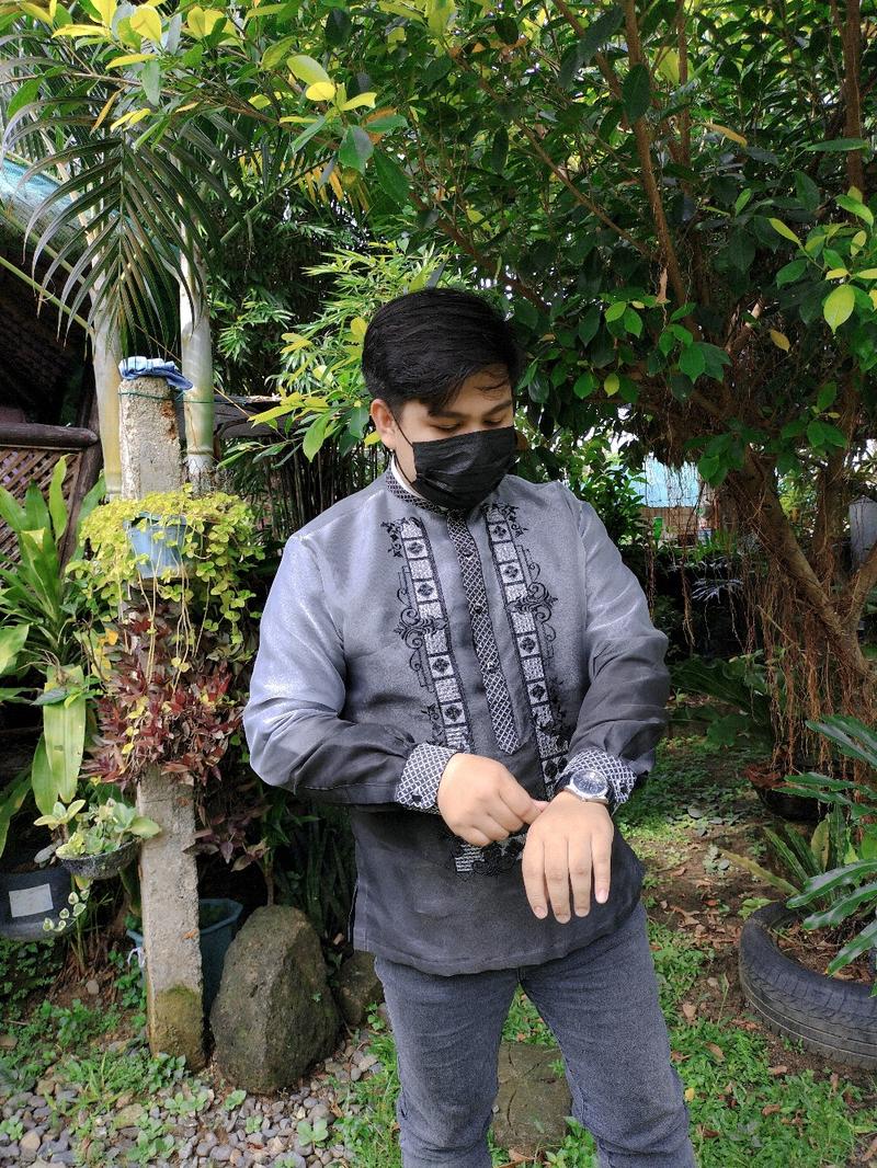 Product Introduction of Barong Tagalog Pinya Organza Double Collar with Lining Monochromatic Black High Quality Barong Tagalog Black 6