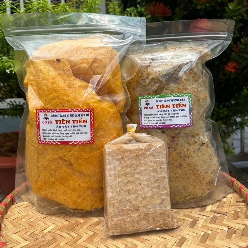 1ký bánh tráng trộn 500g phô mai sữa mè + 500g rong biển muối lắc 60g Snack Thức Ăn