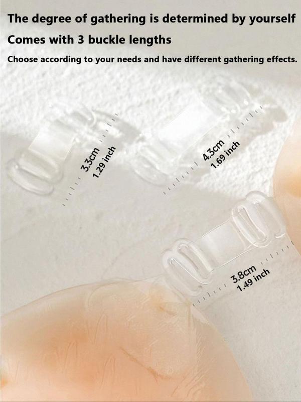 Women's Strapless Silicon Push Up Bra with Buckles, Casual Self-adhesive Invisible Bra, Women's Lingerie Accessories for Daily Wear 8