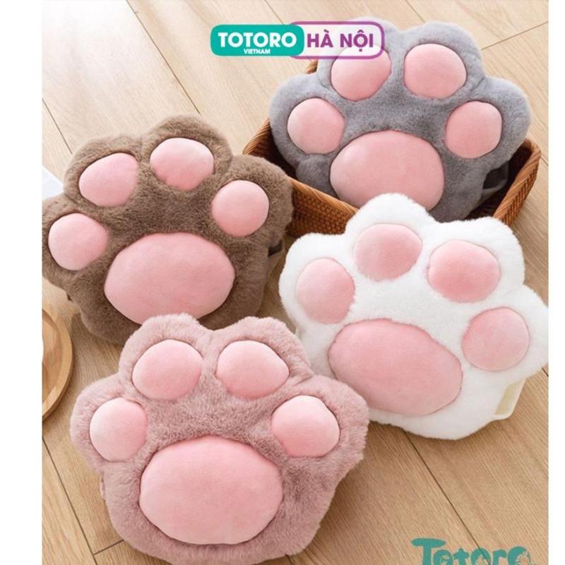 Túi sưởi điện trong gối bông Chân Mèo và Totoro lông dài mịn cao cấp đa năng Sưởi Ấm